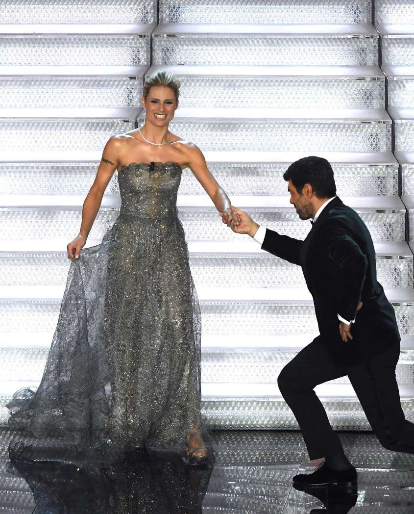 » Hunziker Vestito Stasera Sanremo Michelle CxASfWqwp