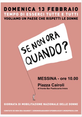 MESSINA. MANIFESTAZIONE “SE NON ORA QUANDO?”