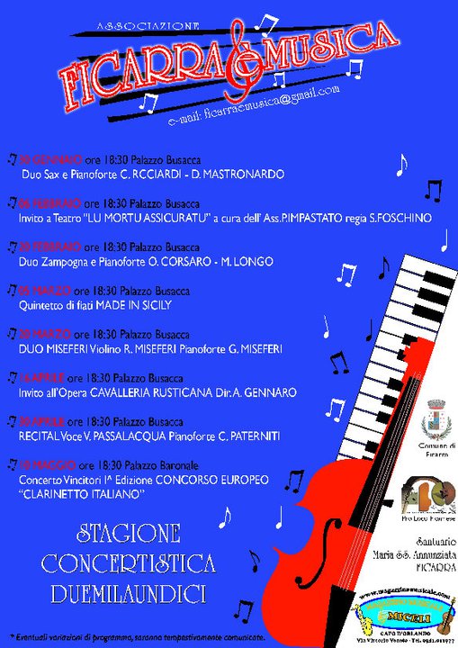 FICARRA è MUSICA – 2^ Stagione Concertistica