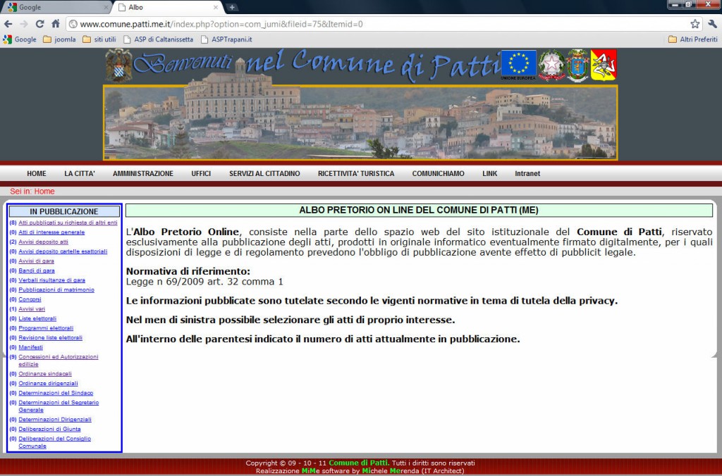 PATTI – Mancata applicazione legge sulla trasparenza e mancata pubblicazione degli atti on line. A rischio la loro validità