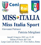 CONI & MISS ITALIA organizzano Miss Italia Sport