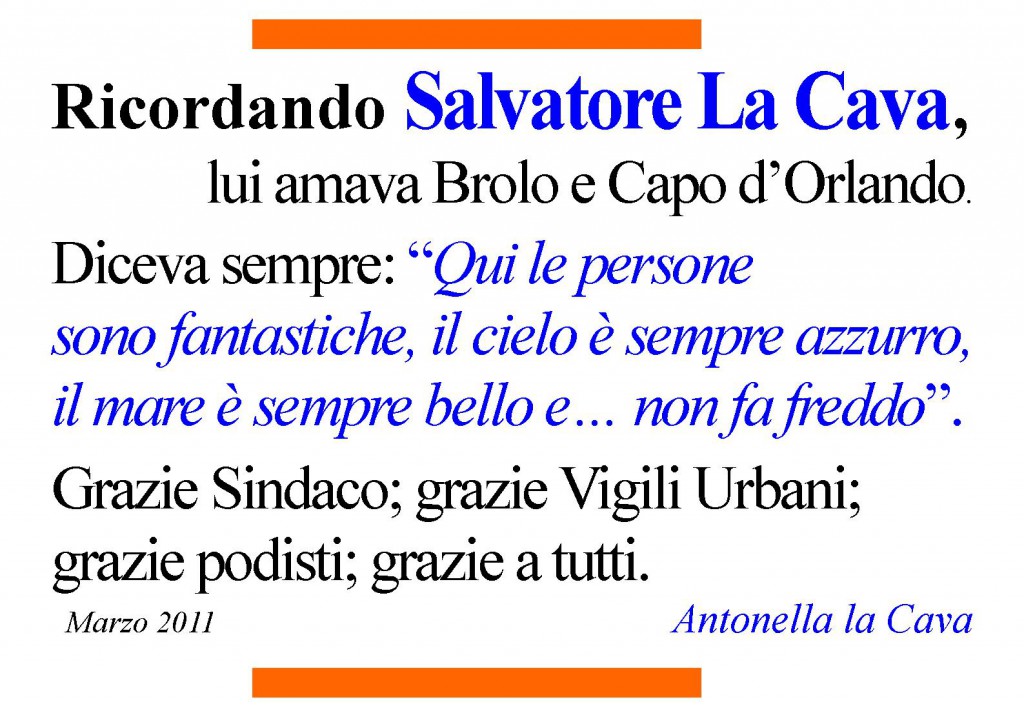 Ricordando Salvatore La Cava