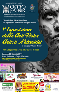 HOMO FABER – L’8 maggio nell’isola pedonale, a Capo d’Orlando, collettiva d’arte in ricordo di Basilio Reale