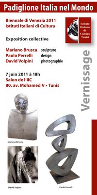 MARIANO BRUSCA A TUNISI – Vernissage “Pavillon Italie dans le monde, Biennale de Venise 2011”