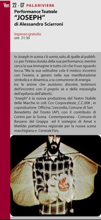MCD’A presenta: “Joseph” di Alessandro Sciarroni