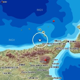 TERREMOTO – Ieri una scossa di magnitudo 3.1 in provincia di Messina