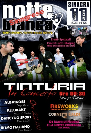 SINAGRA – I Tinturia colorano la “notte bianca”
