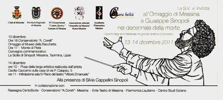 OMAGGIO A SINOPOLI – Messina rende omaggio al grande direttore d’orchestra