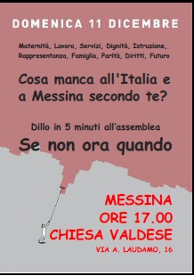 MESSINA – Torna anche a Messina il movimento “Se Non Ora Quando?”