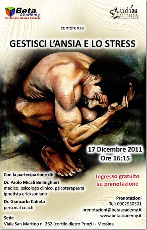 INCONTRI – A Messina, sabato 17 dicembre: Gestisci l’ansia e lo stress.