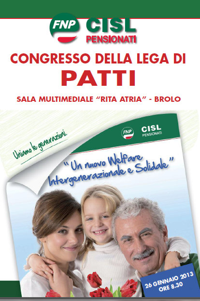 BROLO & SINDACATO – Il congresso  F.N.P. CISL Pensionati della Lega di Patti.