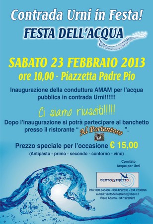 MESSINA – La “Festa” dell’Acqua!