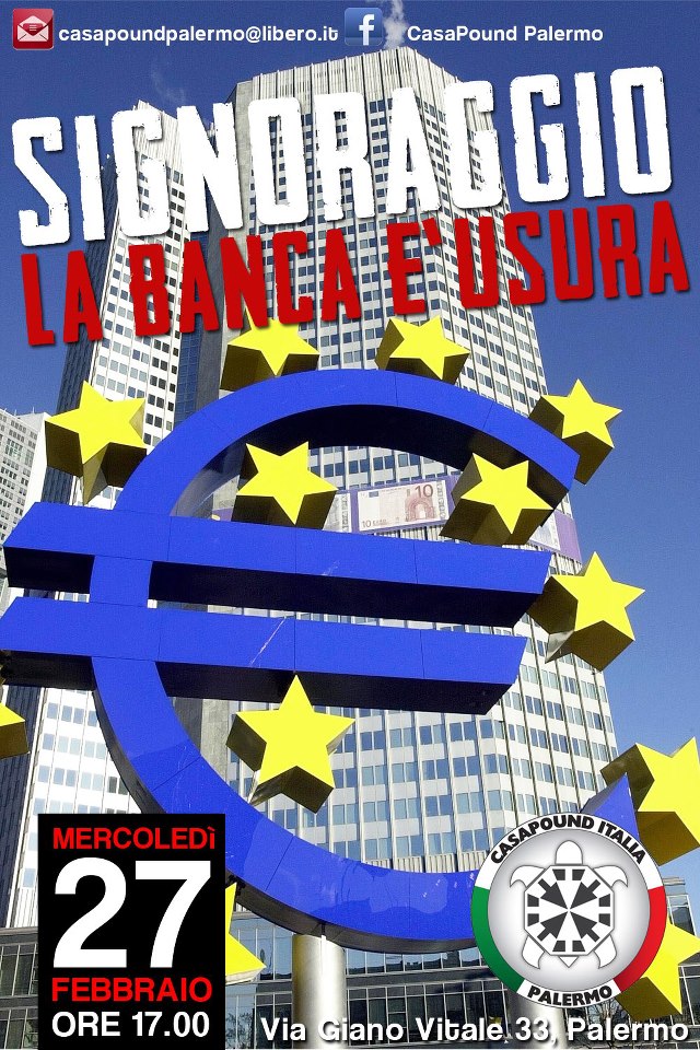 A PALERMO –  Domani. Contro “l’usura” delle banche