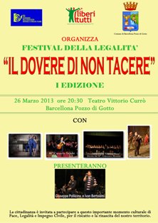 26 Marzo – La “Primavera Antiracket” farà tappa a Barcellona Pozzo di Gotto