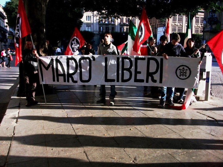 Caso Marò – a Palermo CasaPound in piazza per Latorre e Girone