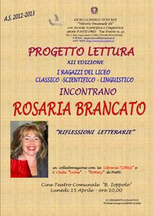 “Progetto Lettura” – Rosaria Brancato al Liceo di Patti