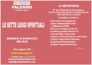 Seminario Metafisica – Le Sette Leggi Spirituali