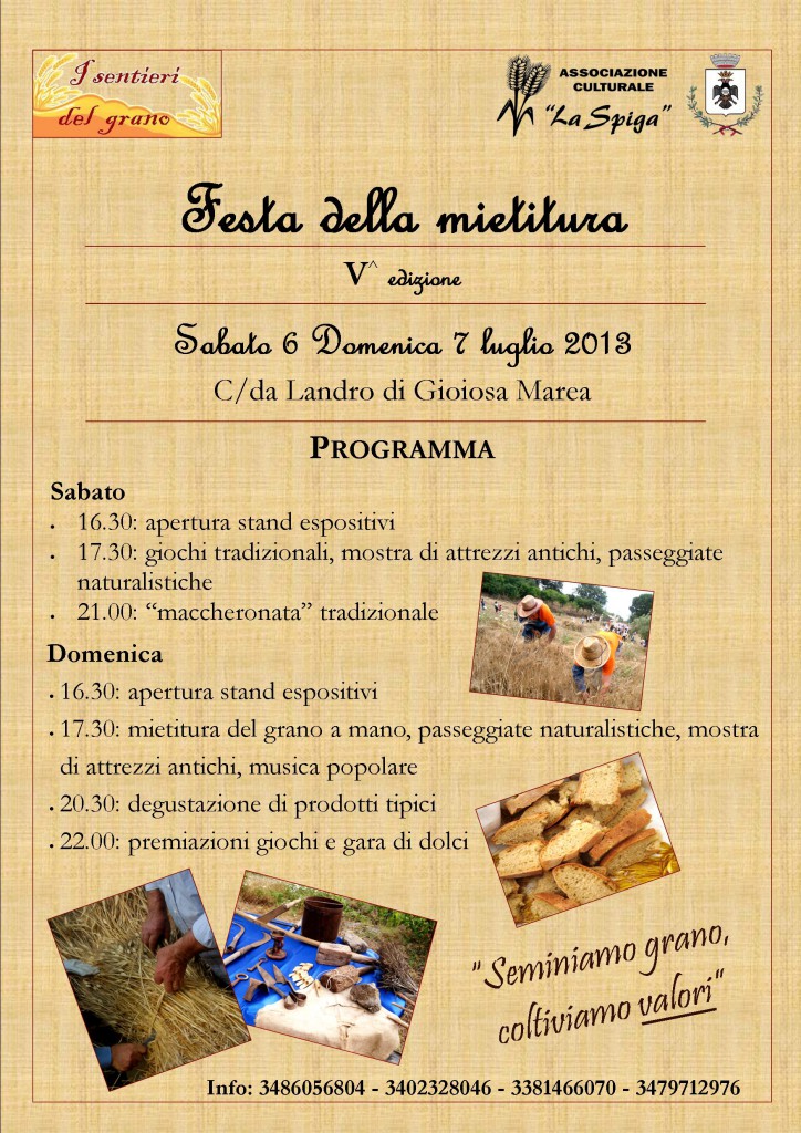 GIOIOSA MAREA – Festa della mietitura