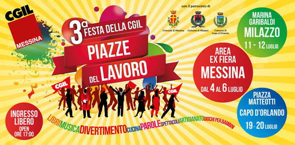 MESSINA – La Cgil presenta la 3° edizione della festa dedicata al lavoro