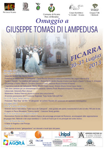 FICARRA – OMAGGIO A “GIUSEPPE TOMASI DI LAMPEDUSA”