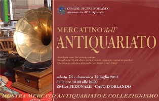 CAPO D’ORLANDO – Fine settimana con il mercatino dell’Antiquariato
