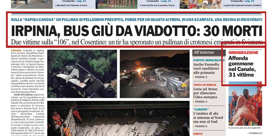 MORTI – Di serie “A”e di serie “B”!