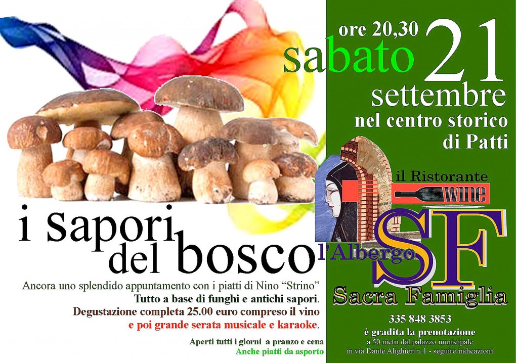 APPUNTAMENTI COL GUSTO – I Sapori del Bosco