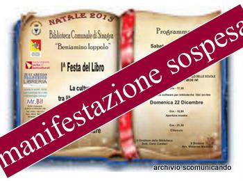 “I^ Festa del Libro” – Manifestazione sospesa a data da destinarsi