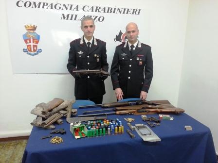 MILAZZO – Detenzione illegale di armi da fuoco e ricettazione, arrestati due fratelli