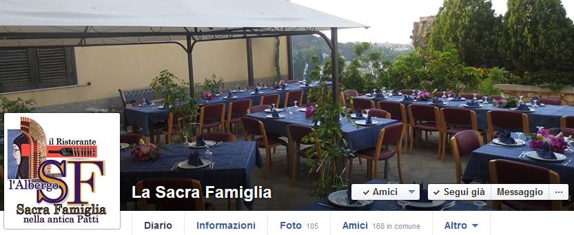 QUESTA SERA CENIAMO … – Alla Sacra Famiglia , ovviamente a Patti