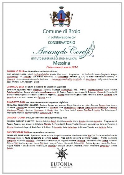 Eufonia & Favano – La regia di un programma di buona musica a Brolo