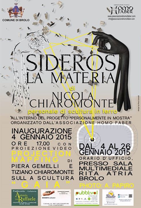 “SIDEROS” – Da domani a Brolo la mostra delle sculture di Nicola Chiaromonte