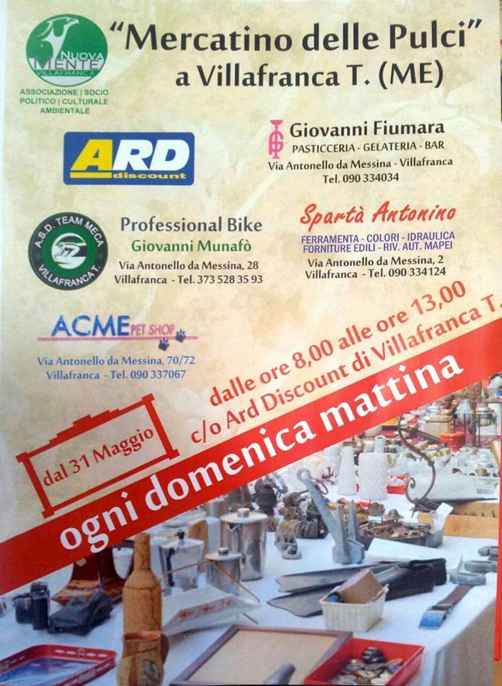 MERCATO DELLE PULCI – Da domani a Villafranca