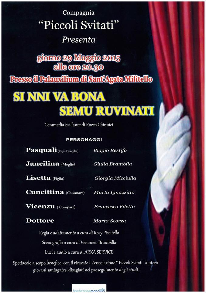 S.AGATA MILITELLO – L’Associazione “Piccoli svitati” in scena per beneficenza