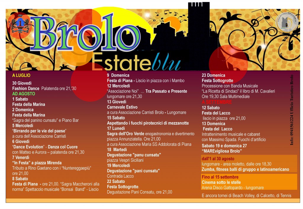 Estate Brolese in “Blu” – Ecco il programma