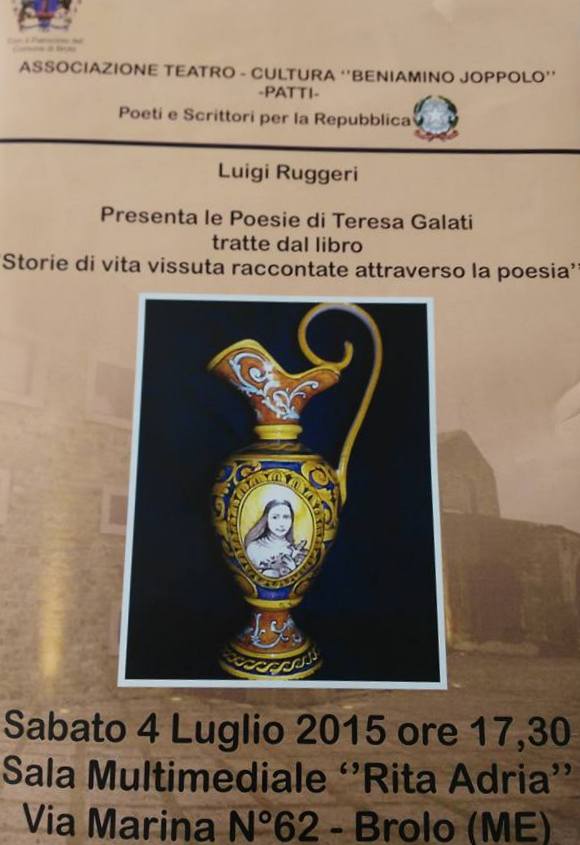 Oggi a Brolo – Maria Teresa Rando presenta “La vita raccontata attraverso la poesia”