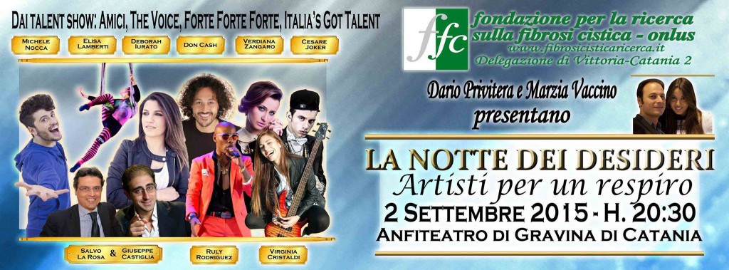 “LA NOTTE DEI DESIDERI” 2015 – ARTISTI PER UN RESPIRO