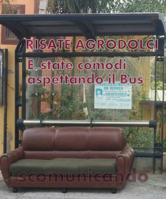 DONAZIONI BROLESI – Quella di un cittadino , con la “c” minuscola, che ha “regalato” un divano a chi aspetta il bus