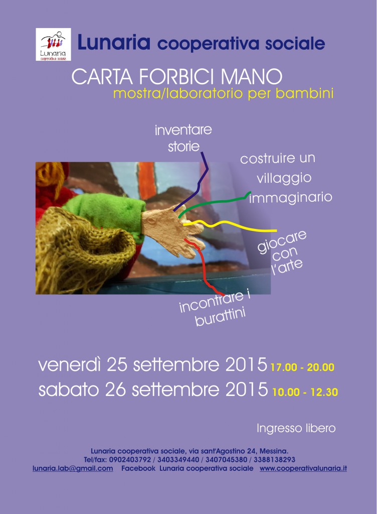 Carta, forbici, mano – un laboratorio gratuito per promuovere la pratica dell’arte e della creatività tra i bambini