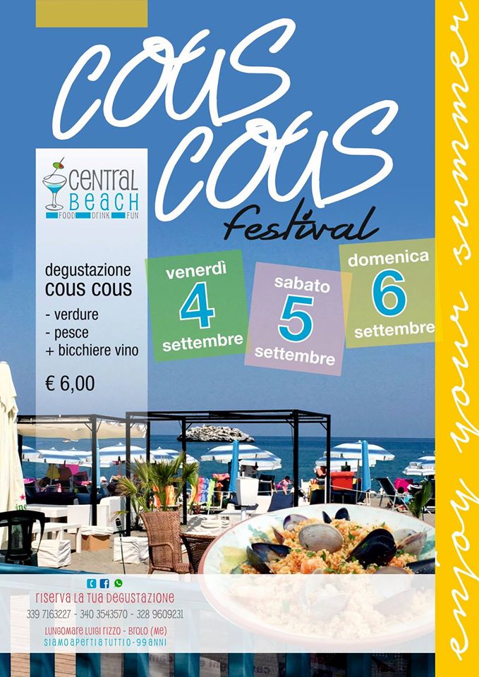 Brolo – Sarà Cous Cous Festival al Central Beach