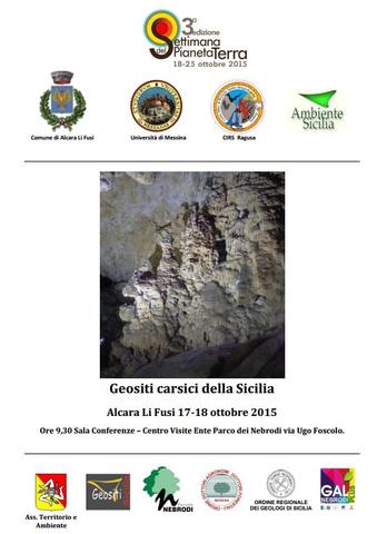 ALCARA LI FUSI – Convegno “Geositi carsici della Sicilia”