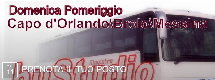 Opportunità – In Bus domenica a Messina, da Brolo e Capo d’Orlando