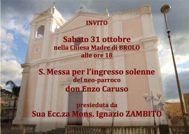 Brolo – Anche il Vescovo di Patti alla “prima” messa di Padre Enzo