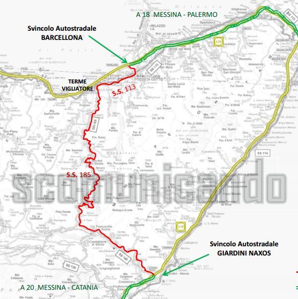 Viabilità – Si devia sulla SS 185 di Sella Mandrazzi dopo l’interruzione della A18