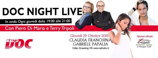 Al Doc Night Live – Questa sera … Claudia Franchina & Gabriele Papalia
