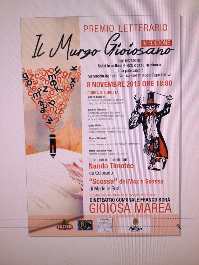 Giuliana Scaffidi – “La cultura salva gli uomini”. L’8 novembre il Premio Letterario “Il Murgo Gioiosano”