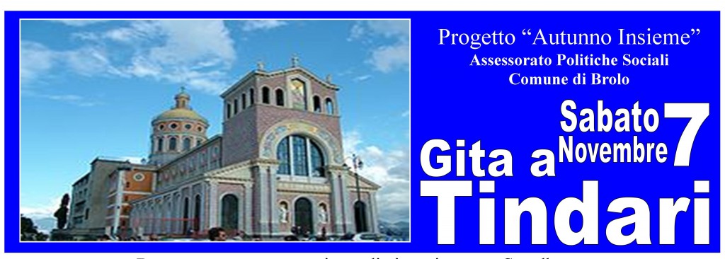 BROLO – “Giovani Anziani” in Gita a Tindari il 7 novembre