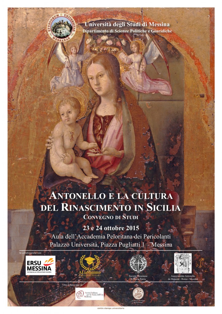 MESSINA – Convegno su Antonello e la cultura rinascimentale in Sicilia