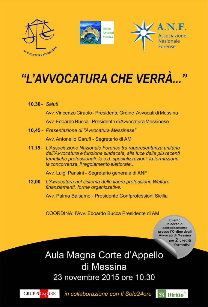 MESSINA – Nasce a l’associazione forense “Avvocatura messinese”
