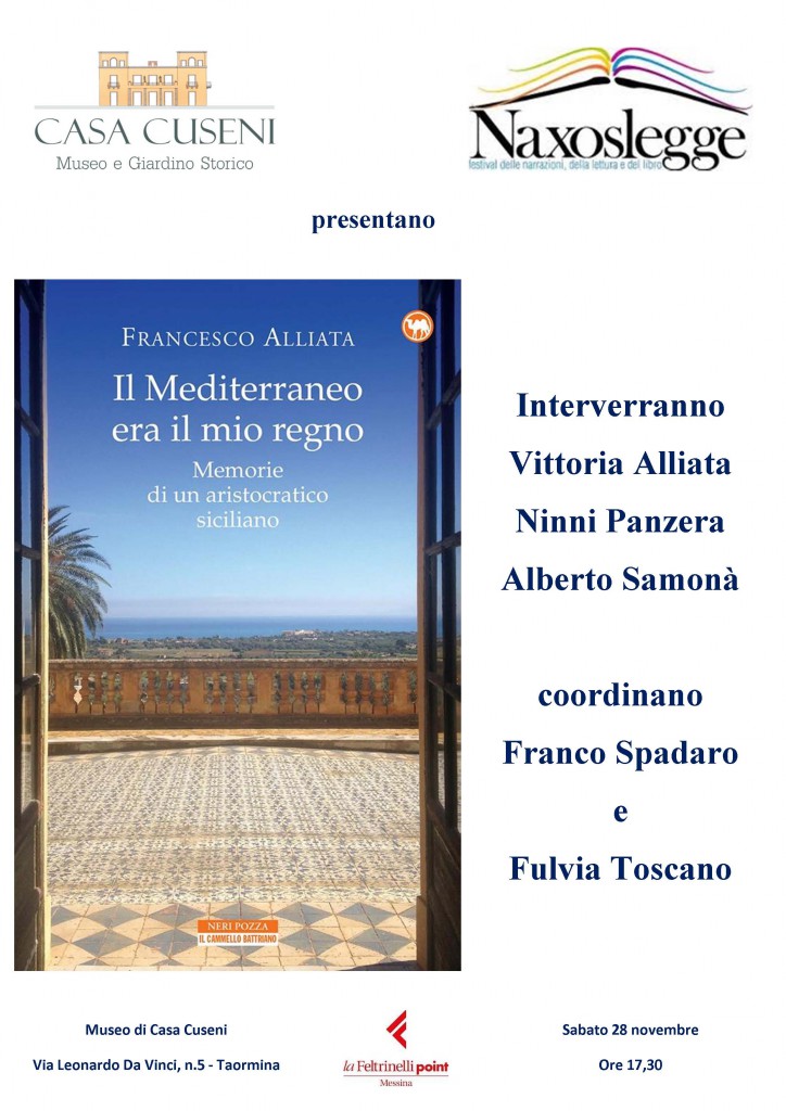 CASA CUSENI – Aspettando Nostos ecco la presentazione del libro di Francesco Alliata